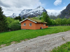 timber cabin Eresfjord med båt til leie